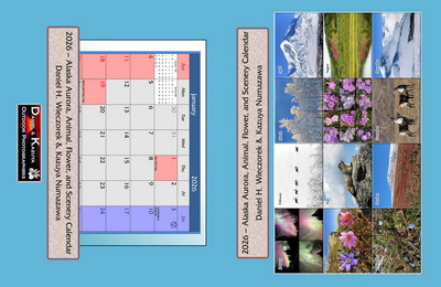 2026 Alaska Aurora, Animal, Flower, and Scenery Calendar - The Entire Cover