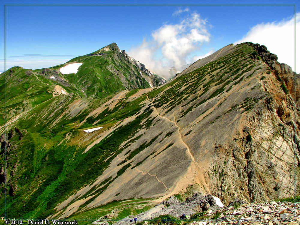 Japan's Northern Alps - Mt. Shakushidake (Front) and Mt. Shiroumadake (Rear)